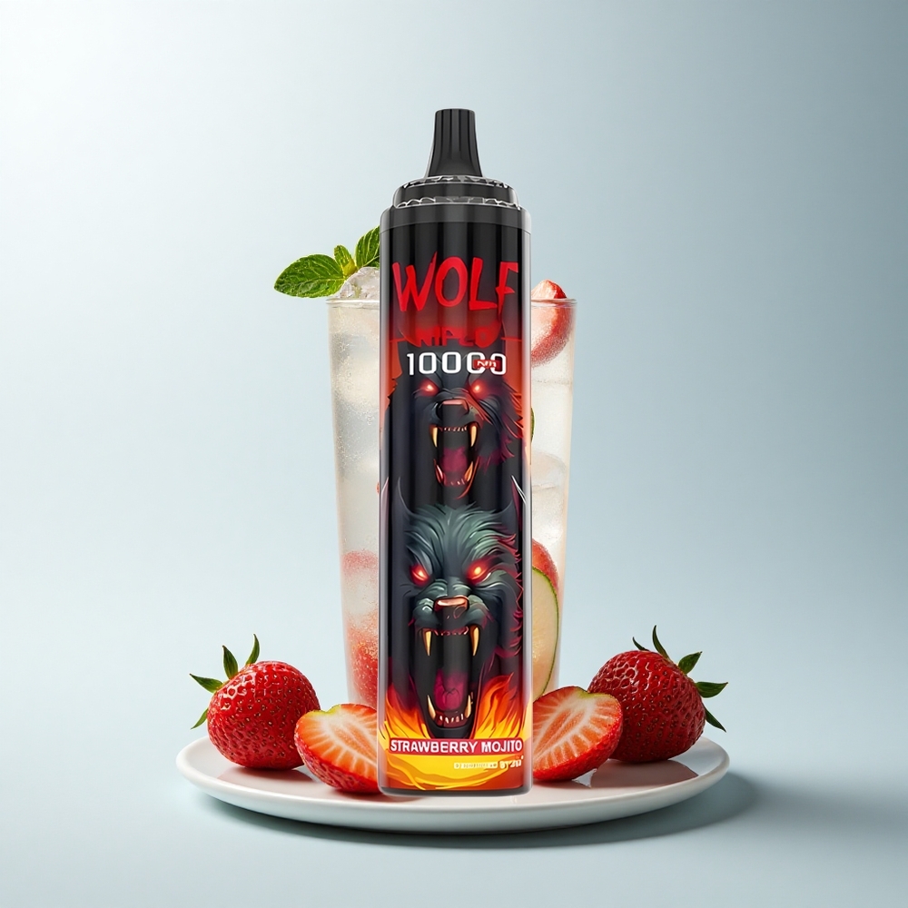 JNR Wolf Niplo 10000 Puffs Mojito Fraise 20ml 650mAh Type-C