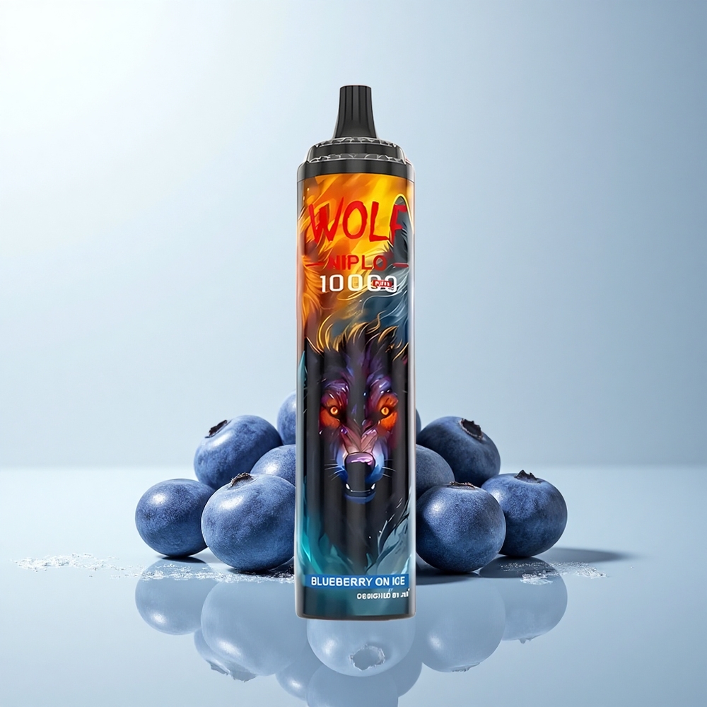 JNR Wolf Niplo 10000 Puffs Myrtille Glacée 20ml 5% Type-C