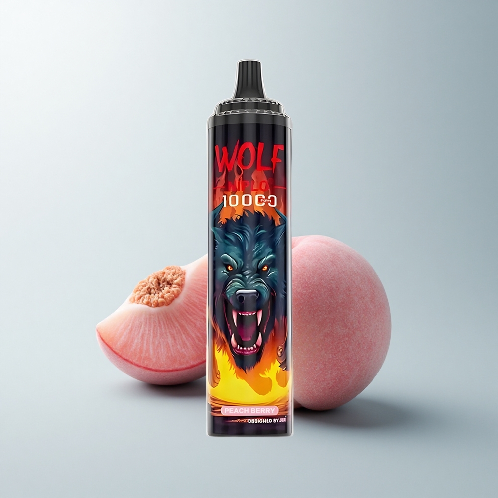 JNR Wolf Niplo 10000 Puffs Pêche Baie 20ml Type-C