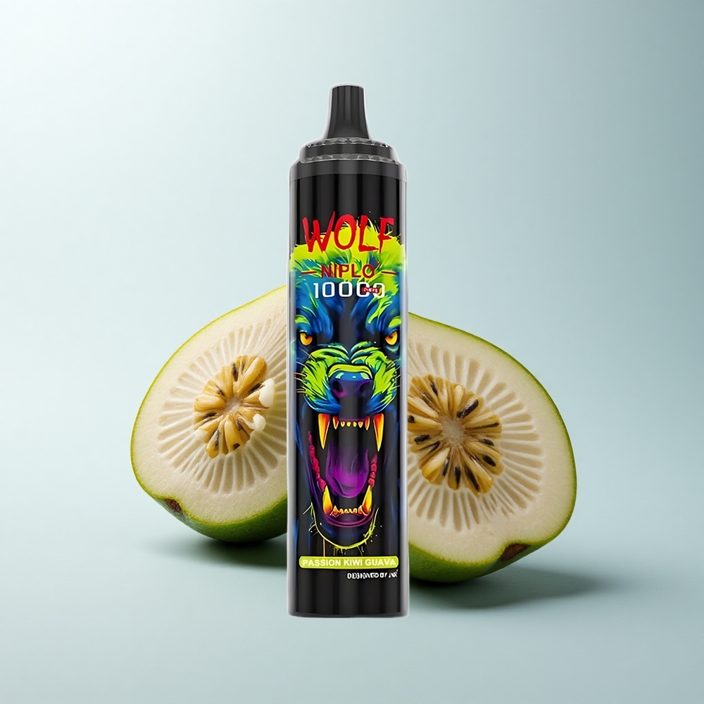 JNR Wolf Niplo 10000 Puffs Passion Kiwi Goyave 20ml Type-C 1.0 Ohm