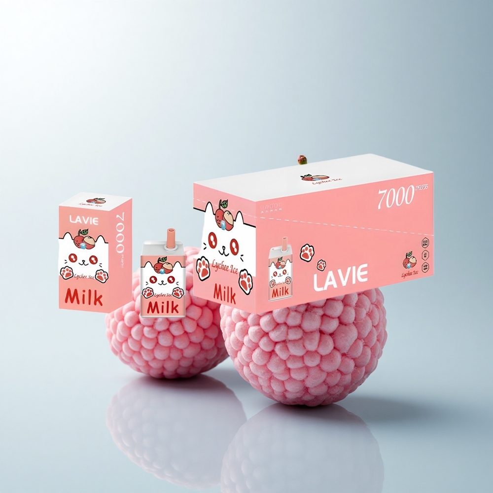 Lavie Milk 7000 Puffs Glace au Litchi Rechargeable 600mAh 16ML