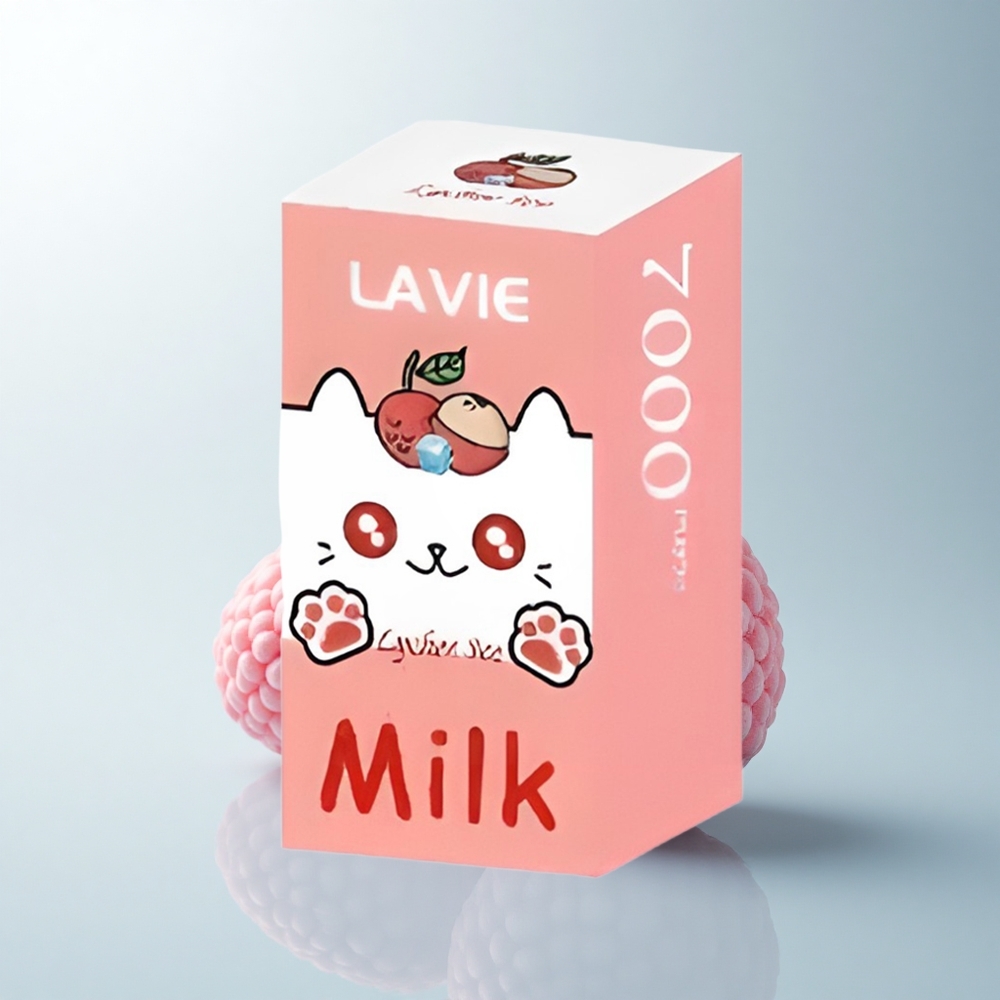 Lavie Milk 7000 Puffs Glace au Litchi Rechargeable 600mAh 16ML