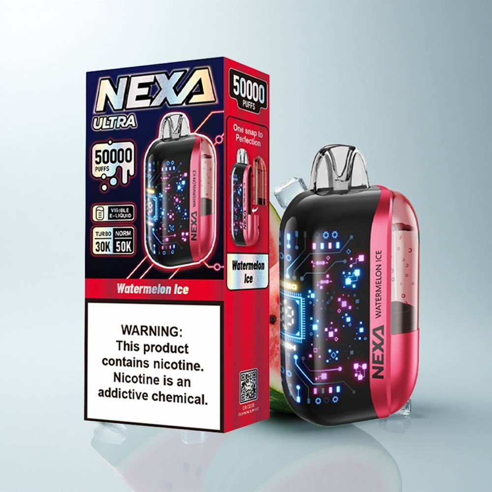 NEXA Ultra 50000 Puffs Glace à la Pastèque 50K - 20ml Prérempli - 5% Nicotine