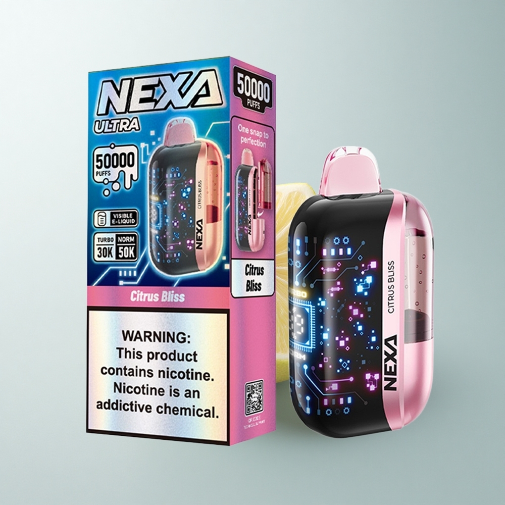 NEXA Ultra 50000 Puffs Joie d\'Agrumes 50K avec Écran Courbe 3D