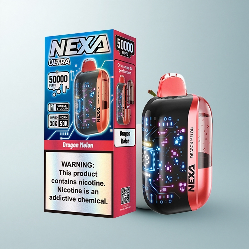NEXA Ultra 50000 Puffs Melon Dragon avec Écran Courbé 3D et Batterie 800mAh