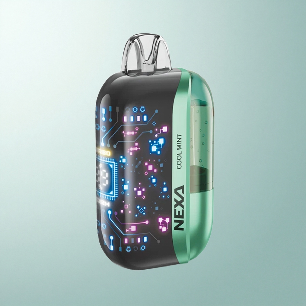 NEXA Ultra 50000 Puffs Menthe Fraîche 50K avec Écran Courbé 3D et Charge Type-C