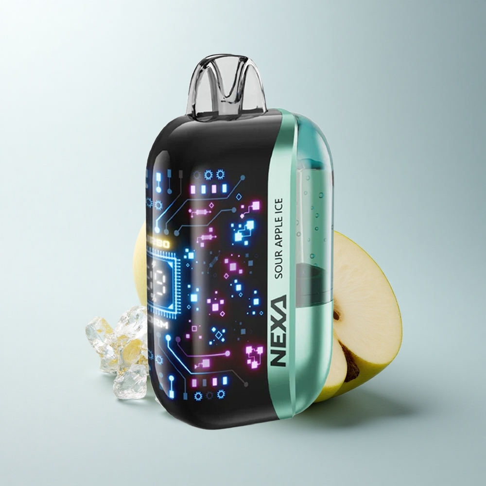 NEXA Ultra 50000 Puffs Pomme Acidulée Glace 50K avec Écran Courbé 3D et Batterie 800mAh