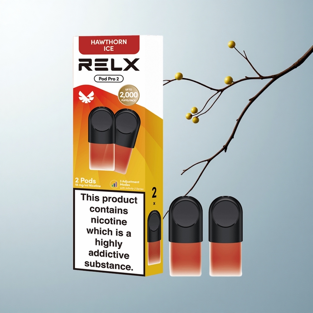 Relx Pod Pro 2 Vape Device Aubépine Glacée 18mg/ml - Double Pod 1.9ml - Mode Boost 8W