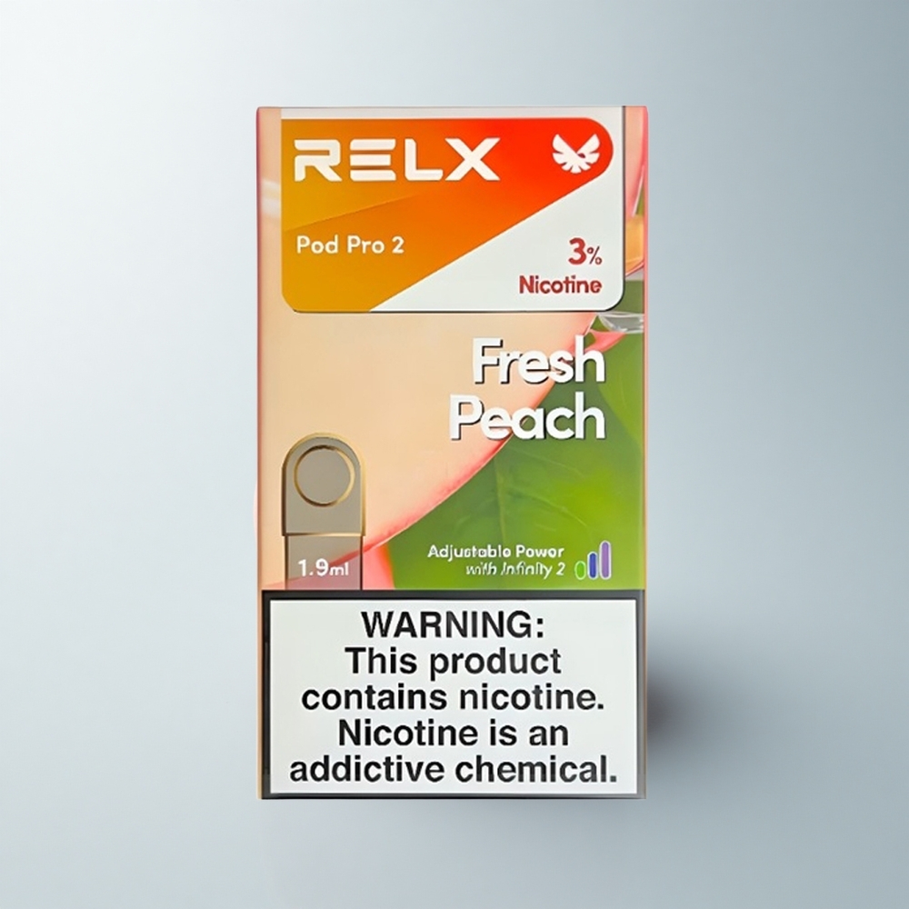 Relx Pod Pro 2 Vape Device Pêche Fraîche 30mg/ml 1.9ml Mode Éco Doux Boost 2/3 pods
