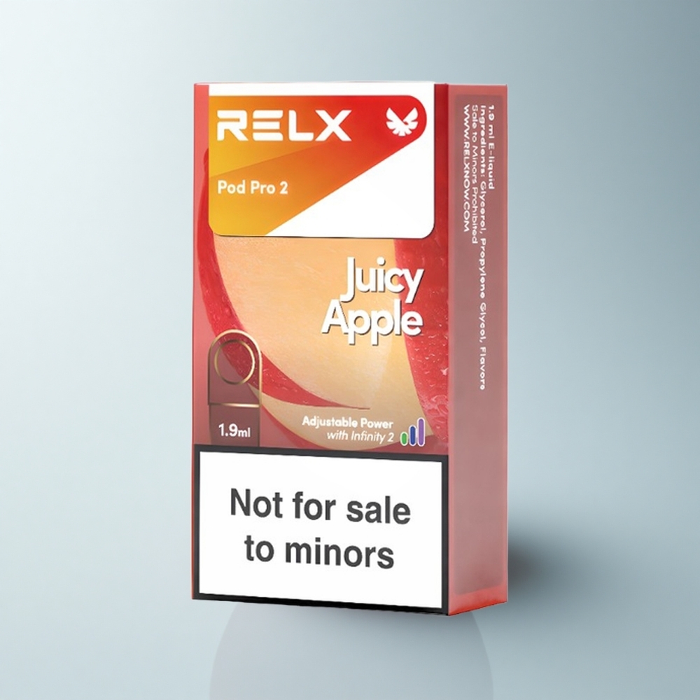 Relx Pod Pro 2 Vape Device Pomme Juteuse 0mg/ml 1.9ml Mode Eco 2 pods/pack