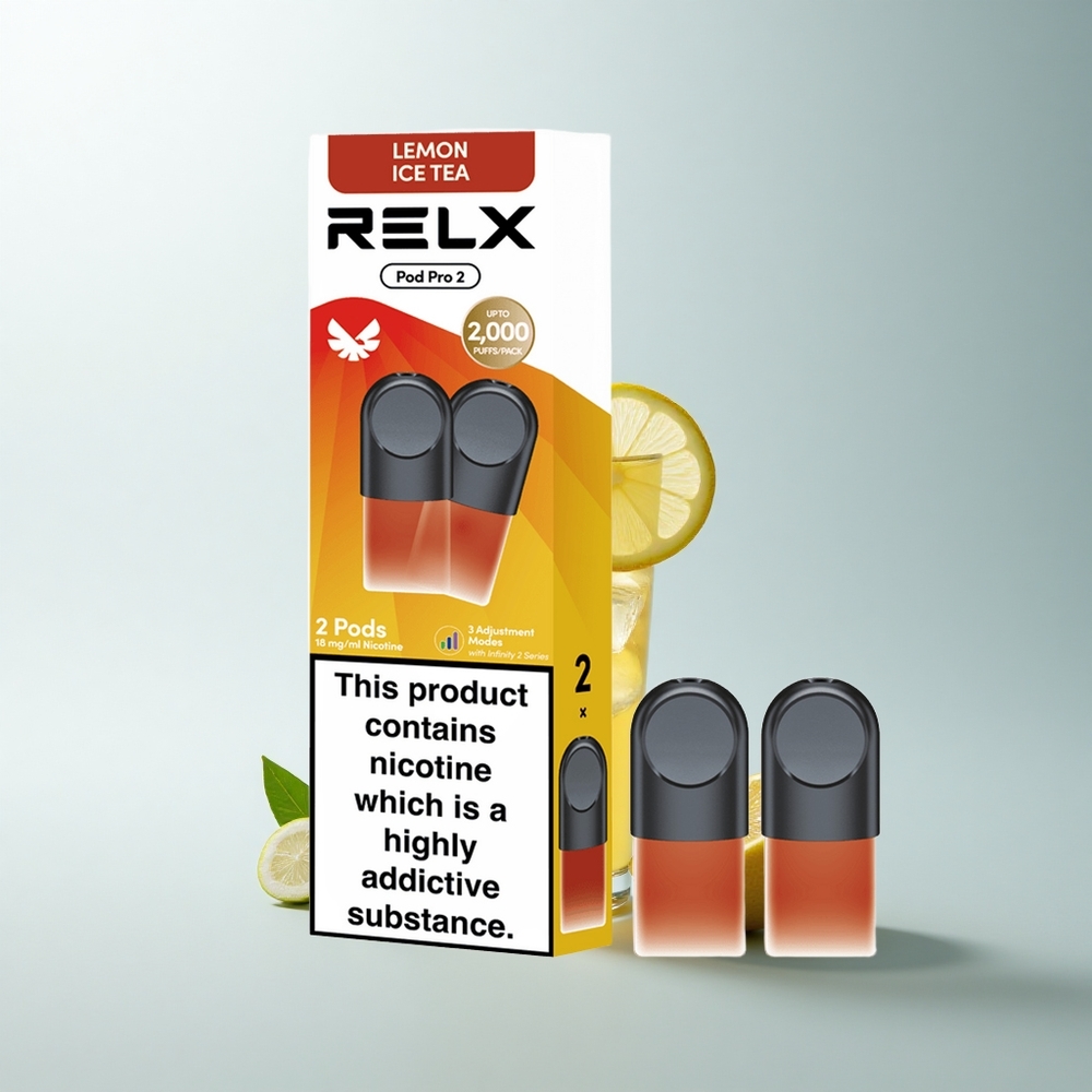 Relx Pod Pro 2 Vape Device Thé Glacé Citron 18mg/ml 1.9ml Mode Éco-Smooth-Boost