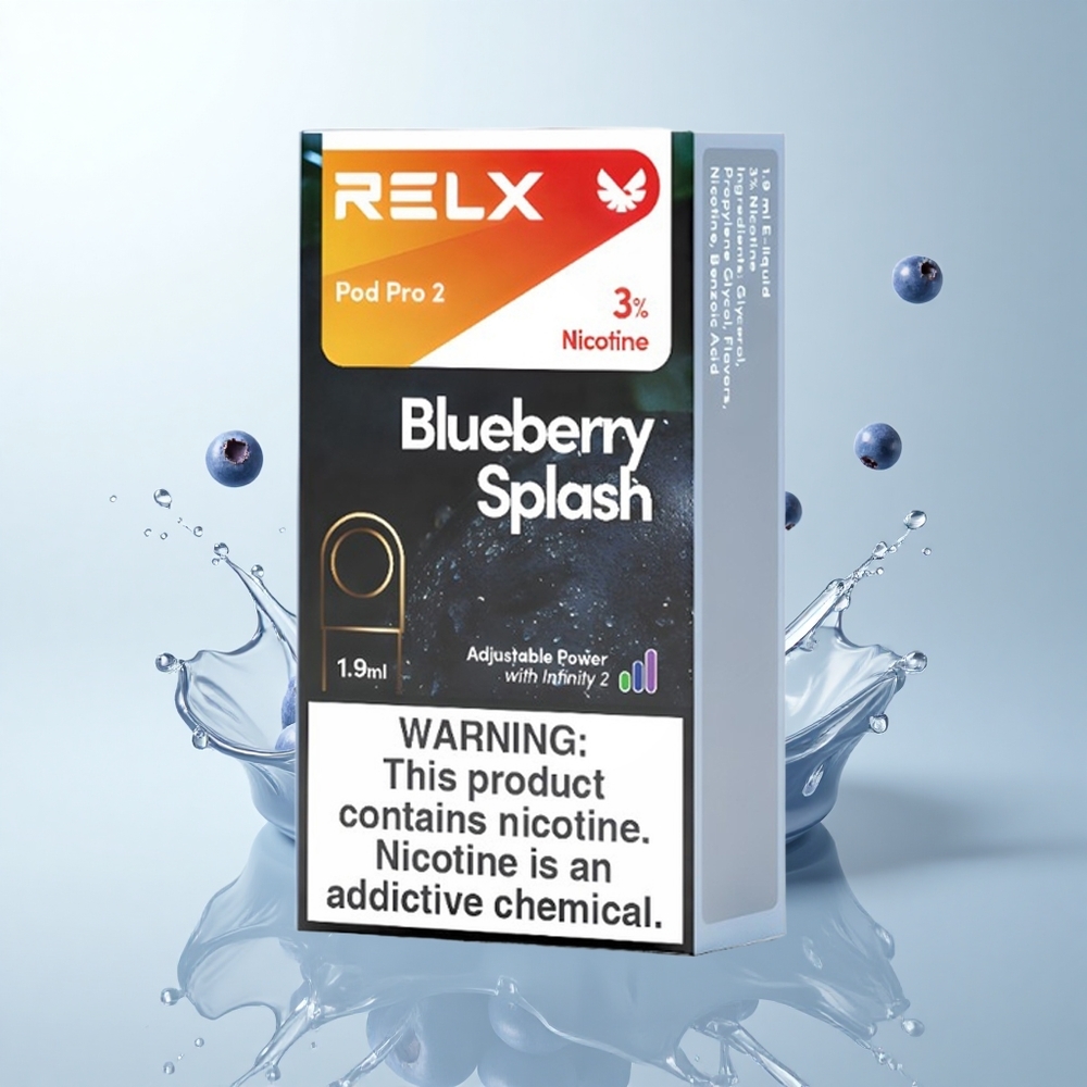 Relx Pod Pro 2 Vape Device Éclat de Myrtille 30mg/ml - 1.9ml/2 pods - 3 Modes (Éco, Doux, Boost)