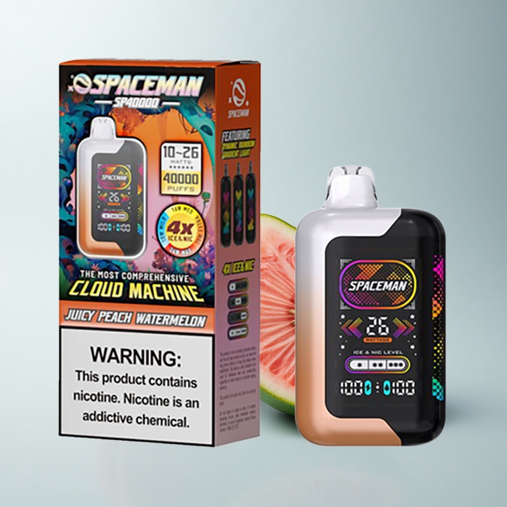 SMOK SPACEMAN SP40000 Puffs Pêche Juteuse Pastèque 1000mAh 20ml