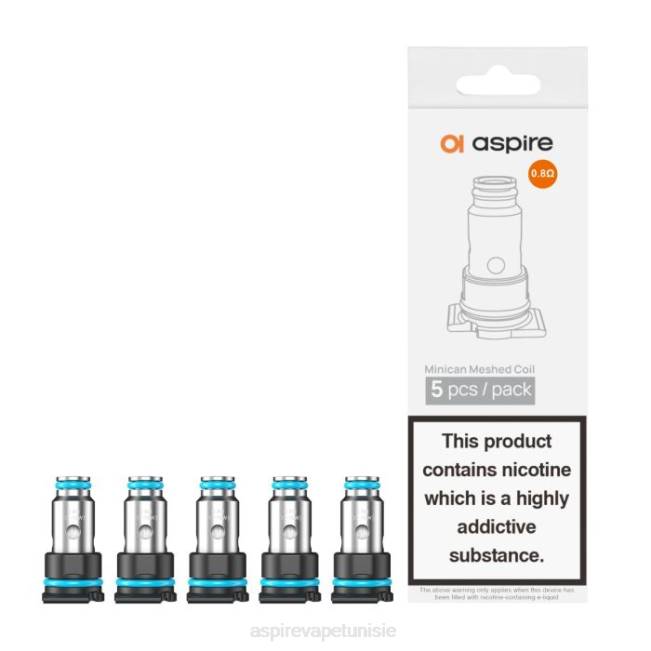 Aspire Minican bobine maillée 0,8o/5 pièces - Aspire vape avis BN4V205